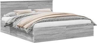 vidaXL Estructura De Cama Sonoma Gris 200 X 200 Cm Vidaxl