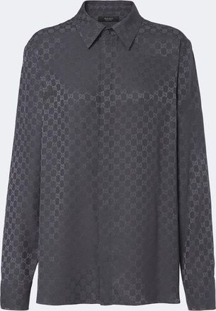 Gucci GG printed silk twill shirt