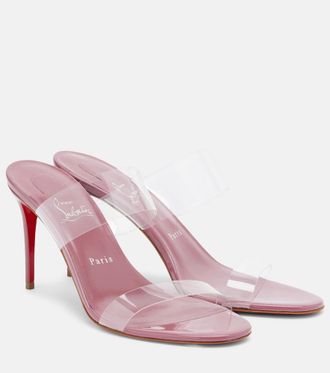 Christian Louboutin Just Nothing leather-trimmed TPU mules