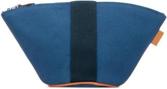 Herm&egrave;s Pre-owned Clutches, female, Blue, Size: ONE SIZE Pre-owned Canvas Pouch
