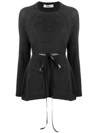 Valentino Garavani Maglione con cintura - Grigio