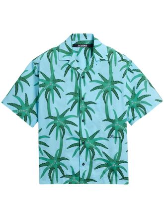 Jacquemus floral-print shirt - Blue