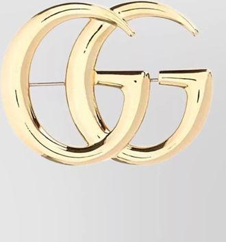 Gucci hoop design earrings polished finish