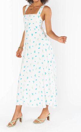 Show me your Mumu Marmont Midi Dress In Bluebell Ditsy