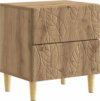 vidaXL Mesita De Noche Roble Artisan 43 X 34,5 X 48 Cm Vidaxl