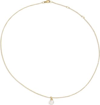 David Yurman Collana Petite Solari in oro giallo 18kt con diamanti e perle (11,5mm)