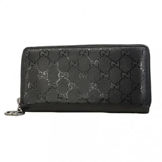 Gucci Black Pvc Long Wallet (Bi-Fold) (Pre-Owned)