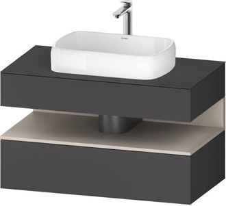 Duravit Duravit - Qatego Consola Mueble Bajo Lavabo, 1 Extra&iacute;ble, 1 Caj&oacute;n
