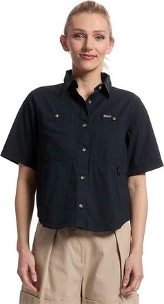 Columbia Brea Fallstm Woven Short Sleeve Womens Clothing Black : XS, Cotton/Elastane/Nylon