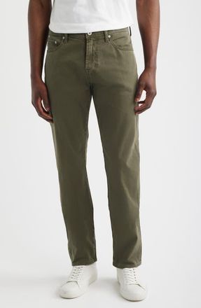 AG - Adriano Goldschmied Everett Stretch Sateen Slim Straight Pants in Sulfur Fern Springs at Nordstrom, Size 30 X 32