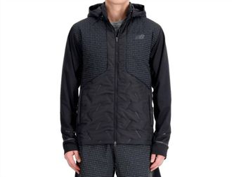 New Balance Impact Run Luminous Heat Jacket In Black