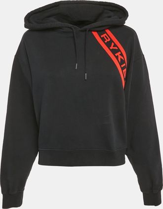 Sonia Rykiel Black Logo Trim Cotton Knit Hoodie