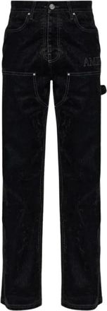 Amiri Flock Denim Carpenter Jean - Heren - Loose Fit Jeans - Zwart - W31 - Denim - Jeans