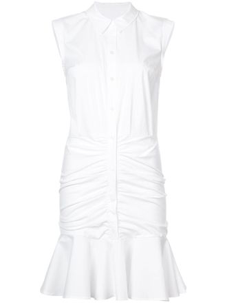 Veronica Beard frill-trim shirt dress - White