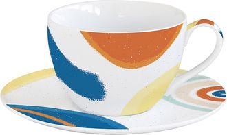 Easy Life Porcelain cup and saucer 280 ml. in colored box ALEGRIA