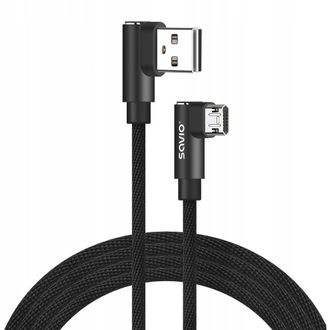 Savio Cable Usb-microusb Tipo B Savio De 2 M, Color Negro, 1 Unidad