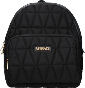 Versace Black Fabric Mens Backpack