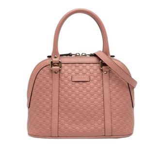 Gucci Pre-owned Satchel - Dames - Pre-owned - Roze - Maat: ONE Size Leer