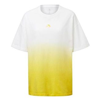 Converse (WMNS) Converse Logo Printing Gradient Short Sleeve Yellow 10020993-745