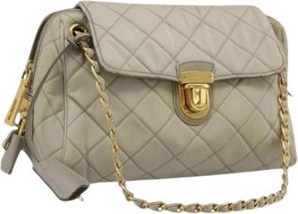 Prada Pre-owned Vintage Schoudertas - Dames - Vintage Schoudertas - Beige - ONE Size - Leer - Vintage