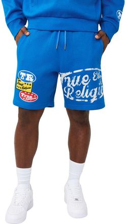 True Religion Logo Patch Cotton Blend Sweat Shorts in Lapis Blue at Nordstrom, Size Xxx-Large