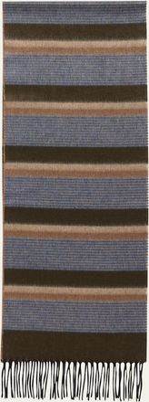 PIACENZA 1733 Mens Silk and Cashmere Stripe Scarf