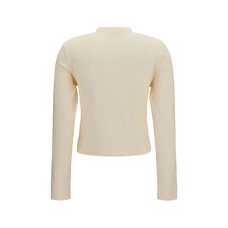 Jacquemus Womens Beige Cotton Long Sleeve T-Shirt