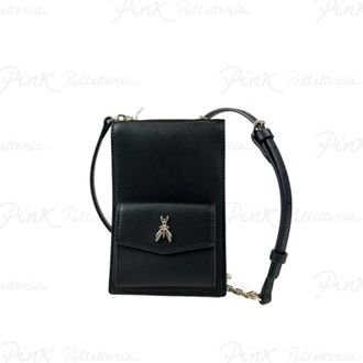 Patrizia Pepe Patrizia Pepe, Cross Body Bags, female, Black, Size: ONE SIZE Goods S Tracollina P.cellulare Vitello Liscia