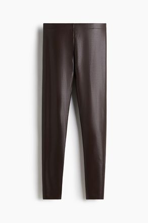 H&M Leggings mit Coating - Brown