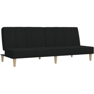 vidaXL Sof&aacute; Cama De 2 Plazas Tela Negro Vidaxl