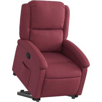 vidaXL Vidaxl - Sill&oacute;n Reclinable Elevable Tela Rojo Tinto