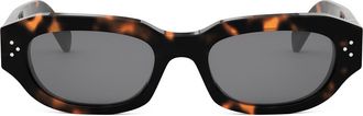 Celine Bold 3 Dots 54mm Geometric Sunglasses in Dark Havana /Smoke at Nordstrom