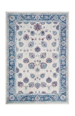 Jonathan Y Designs Modern Persian Vintage Moroccan Traditional Area Rug in Blue/ivory/red at Nordstrom, Size 5Ft 0In X 5Ft 0In