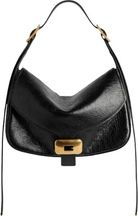 Balenciaga Tassen, Dames, Zwart, ONE Size, Leer, Clicca Medium Schoudertas