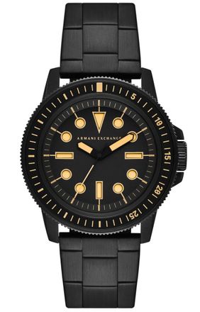 A|X Armani Exchange Leonardo Mens Black Watch AX1855 Stainless Steel - One Size