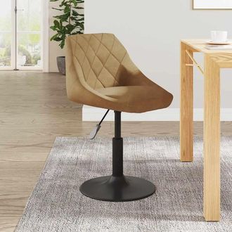 vidaXL Silla De Comedor De Terciopelo Marr&oacute;n Vidaxl