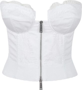 Dsquared2 Dames, Tops, Wit, Maat: 2XS Katoen