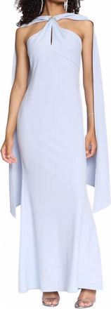 Joseph Ribkoff Drape Sleeve Long Dress In Blue