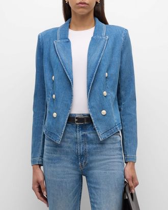 L'agence Wayne Cropped Double-Breasted Jacket