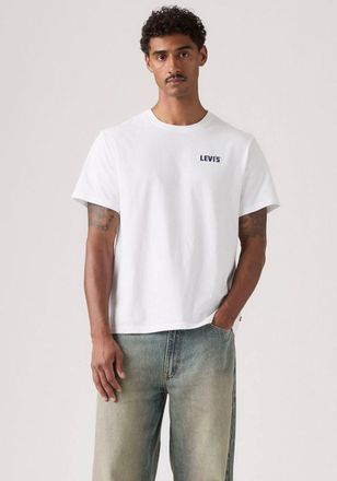 Levi's T-Shirt LEVIS SS RELAXED FIT TEE, Herren, Gr. XXL, know your west 1 wei&szlig; plus, Jersey, Obermaterial: 100% Baumwolle, bedruckt, relaxed fit h&uuml;ftbedecke