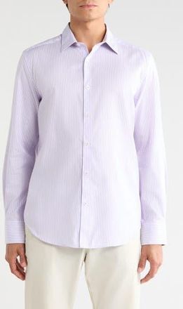 Robert Graham Washburn Stretch Cotton Button-Up Shirt in Purple at Nordstrom Rack, Size Xx-Large