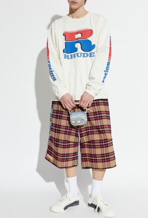 Rhude Sweatshirt With Print, Mens, Cream