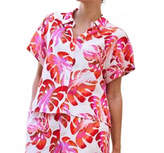 Esqualo Monstera Blouse In Print