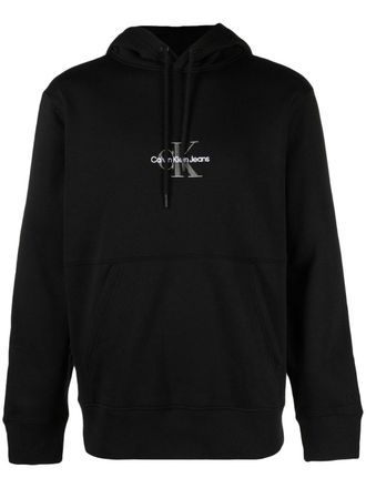 Calvin Klein Jeans Hoodie met geborduurd logo - Zwart
