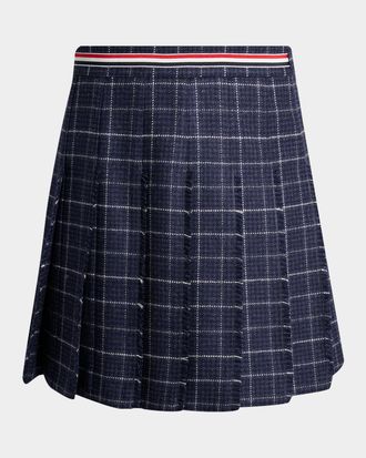 Thom Browne Windowpane Wool Mini Skirt