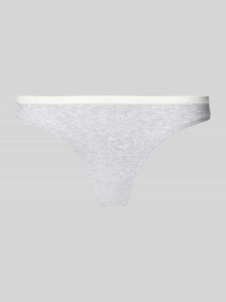 Jake*s Casual String mit elastischem Logo-Bund in Hellgrau Melange, Gr&ouml;&szlig;e XS