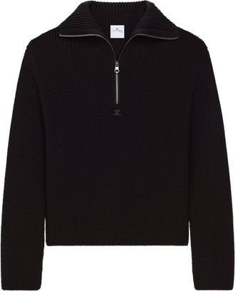 Courrèges RIBBED WOOL TRUCKER SWEATER