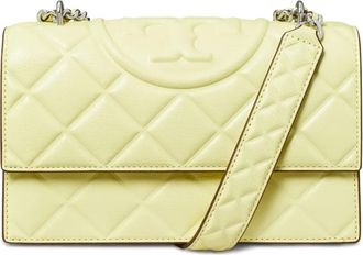 Tory Burch Borsa a spalla Flemming piccola - Giallo