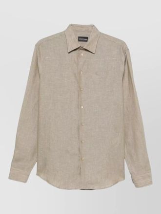 Emporio Armani cotton shirt button down collar long sleeves