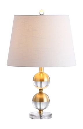 Jonathan Y Designs Jules 23 Crystal Mini LED Table Lamp, Brass in Brass Gold/clear at Nordstrom